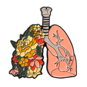 pin pulmones flores