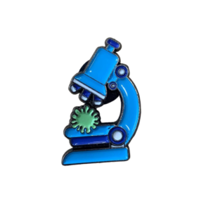 pin microscopio azul